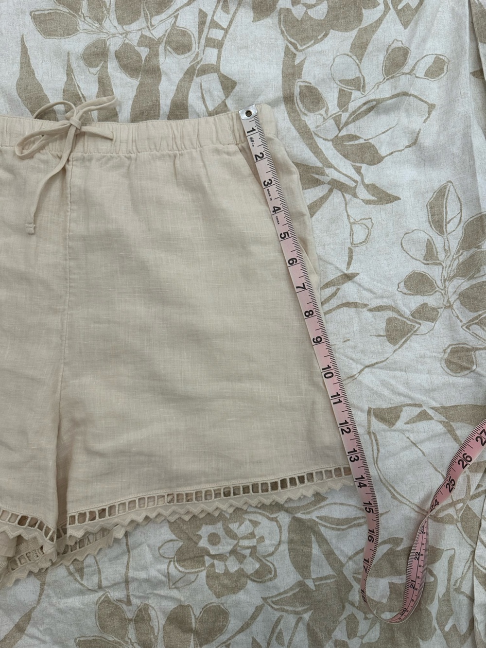 Abercrombie & Fitch Cream Lace-Trim Button Front Shirt & Shorts Set - Picture 10 of 10
